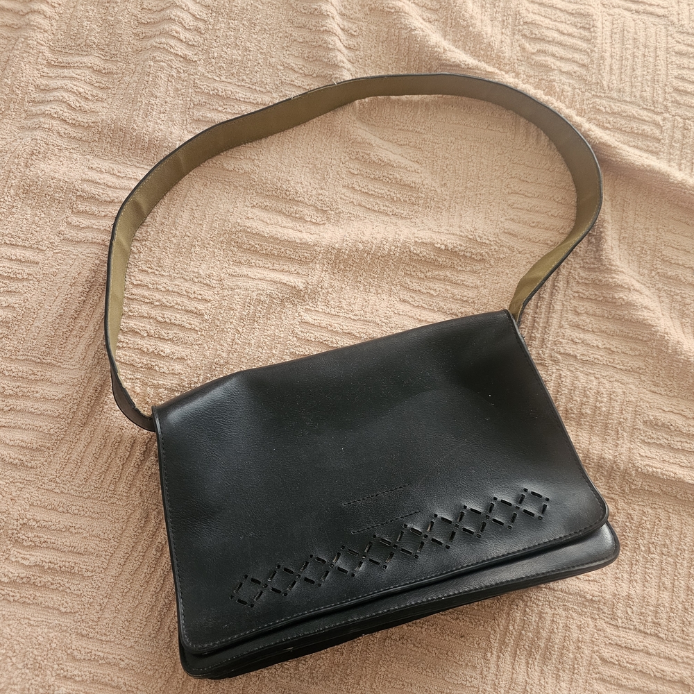 Black Leather Crossbody Bag